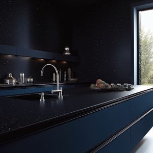 plan de cuisine corian profond caviar