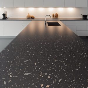 plan de travail corian gravier