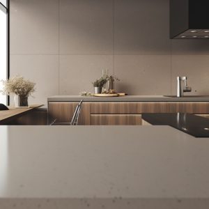 plan de travail corian neutre concret