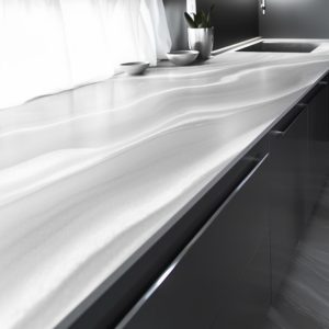 plan de travail corian gris onyx