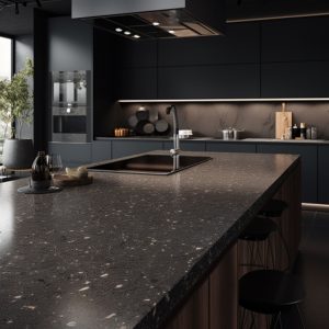 plan de travail corian pierre de lave