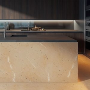 plan de travail corian plage creusée