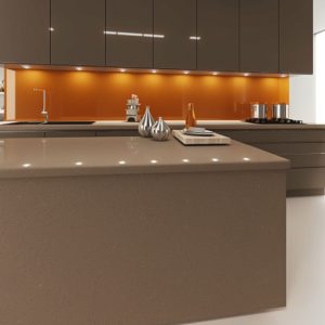 plan de cuisine corian marron sienne