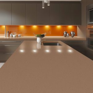 plan de cuisine corian marron sienne