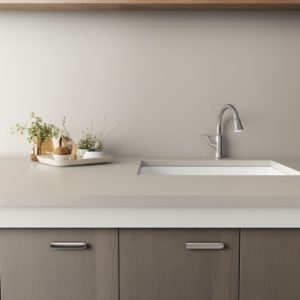 plan de cuisine corian gris claire