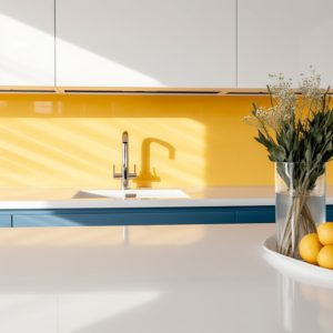 plan de cuisine corian blanc venaro
