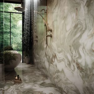 salle de bain marbre blanc avalanche
