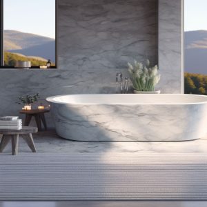 salle de bain marbre blanc super
