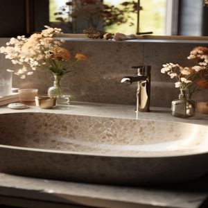 salle de bain marbre cedre