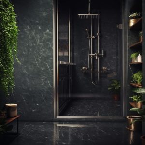 salle de bain marbre noir marquis