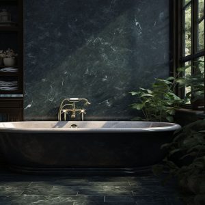 salle de bain marbre noir marquis
