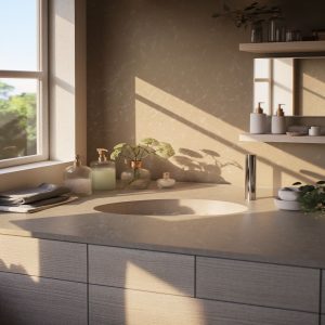 salle de bain marbre mer