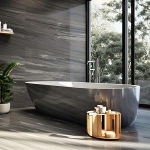 salle de bain marbre platine