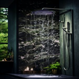 salle de bain marbre portoro extra