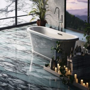 salle de bain marbre steatite