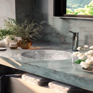 salle de bain marbre blanc super