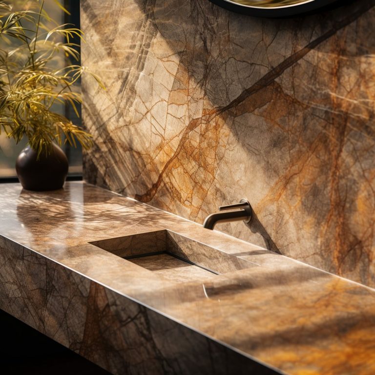 Meuble Salle De Bain Effet Marbre - Luxury Bain