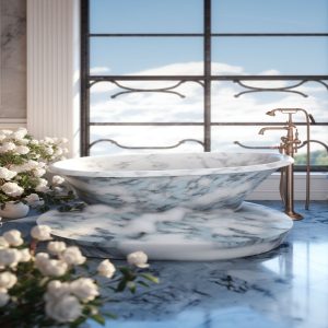 salle de bain marbre saint moritz