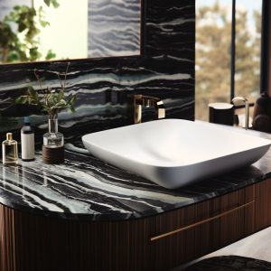 salle de bain marbre glacier