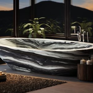 salle de bain marbre glacier