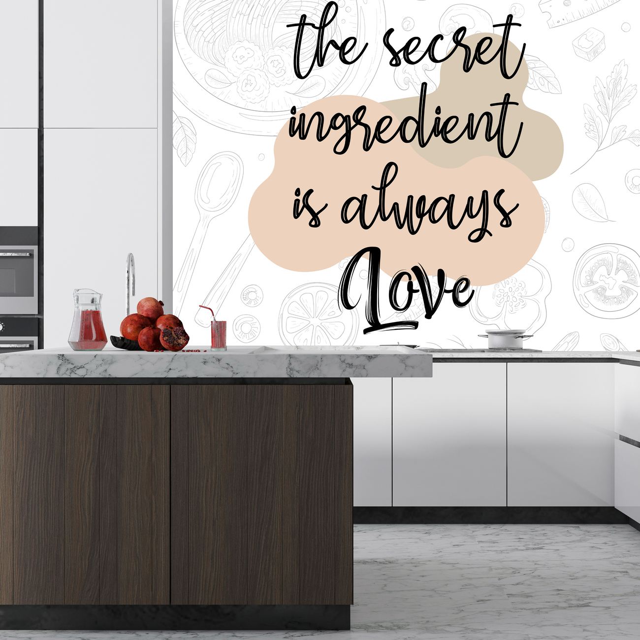 Crédence de Cuisine “The Secret Ingredient is always love” 17