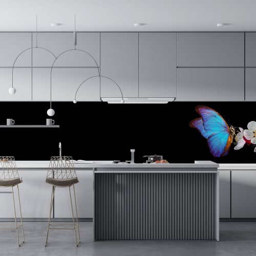 Crédence de Cuisine “Noir Avec Papillon” 10