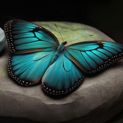 credence-papillon-sur-rocher