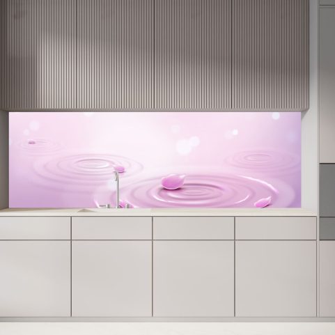 Crédence de Cuisine “Goutte D’eau Violette”