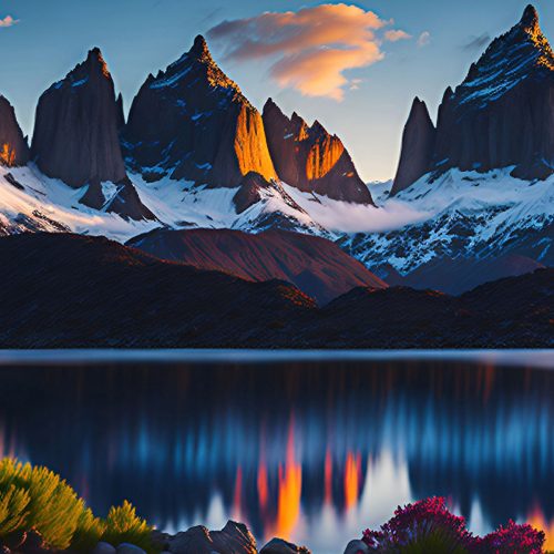 Crédence de Cuisine “Montagne au bord du lac” 7