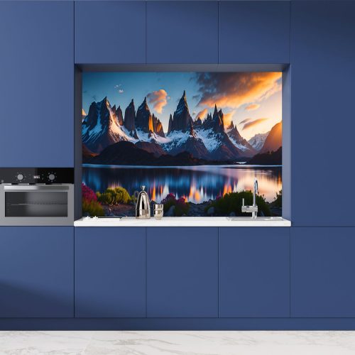 Crédence de Cuisine “Montagne au bord du lac” 9