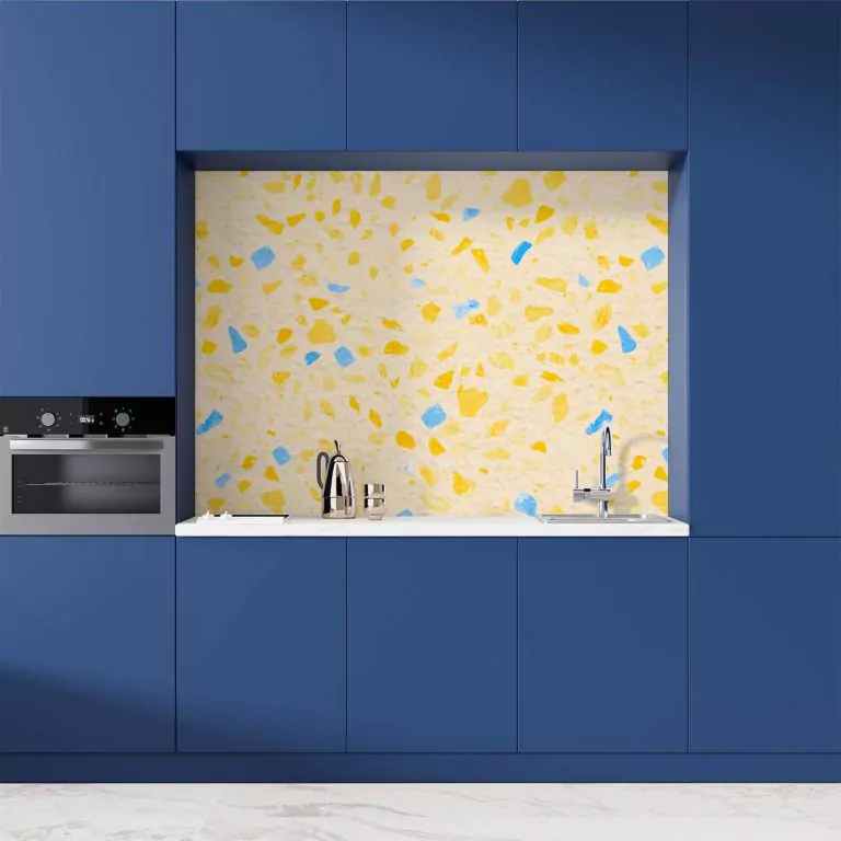 Crédence de cuisine Terrazzo Abstrait Jaune