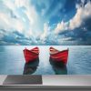 Crédence de cuisine “Barques rouges en Mer” 14