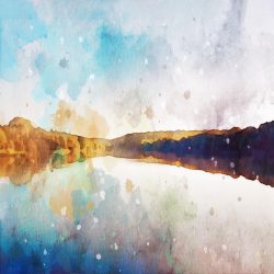 cédance de cuisine paysage aquarelle