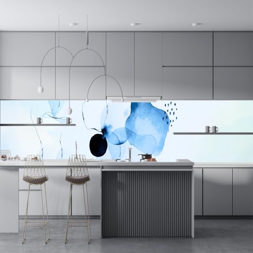 Crédence de cuisine “Aquarelle nuance  bleu” 13