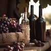 Crédence de Cuisine “Vin et raisins sur la table” 12
