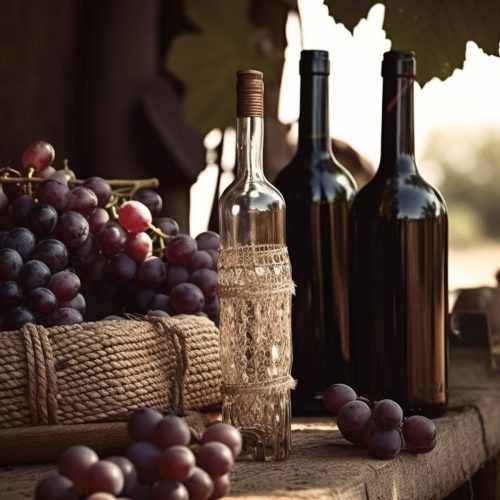 Crédence de Cuisine “Vin et raisins sur la table” 7