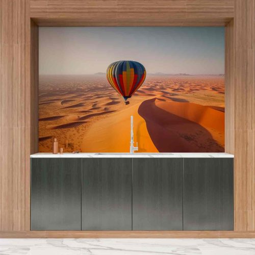 Crédence de Cuisine “montgolfière sur dunes sable” 13