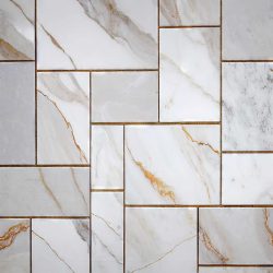 credence cuisine marbre motif carreaux dore moderne