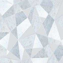 credence de cuisine marbre motif triangulaire gris