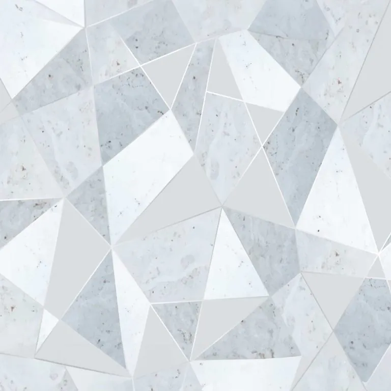 credence de cuisine marbre motif triangulaire gris