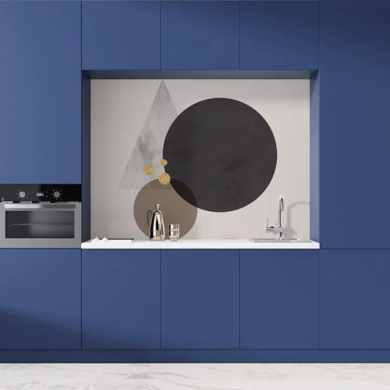 credence cuisine motif geometrique abstrait