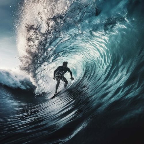 Crédence de cuisine “Surf immersif sous vague” 9