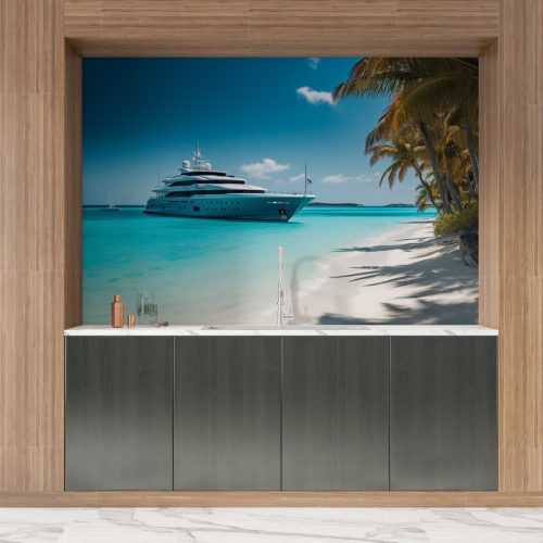 Crédence de Cuisine “Yacht Luxe sur Eaux Turquoises” 8