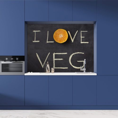 Crédence de cuisine “Ardoise ‘I love veg'” 9