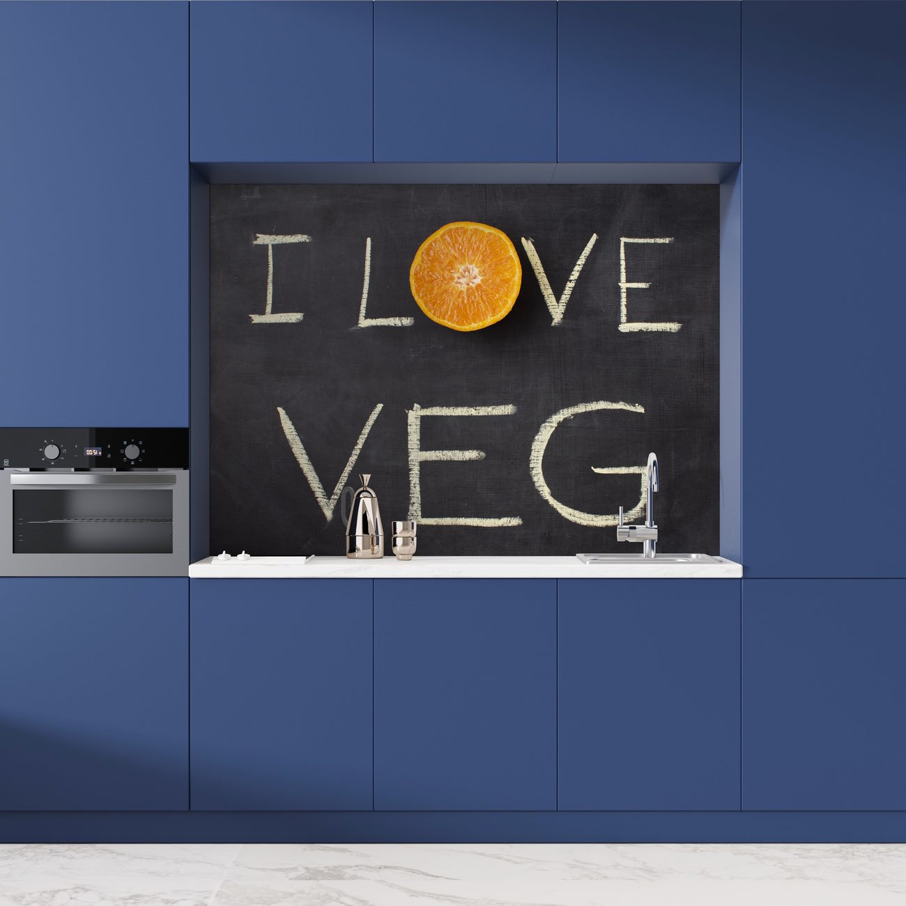 Crédence de cuisine “Ardoise ‘I love veg'” 17