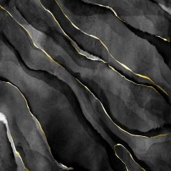 credence cuisine marbre noir veine doree