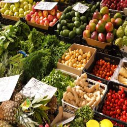 credence cuisine marche de fruits et legumes