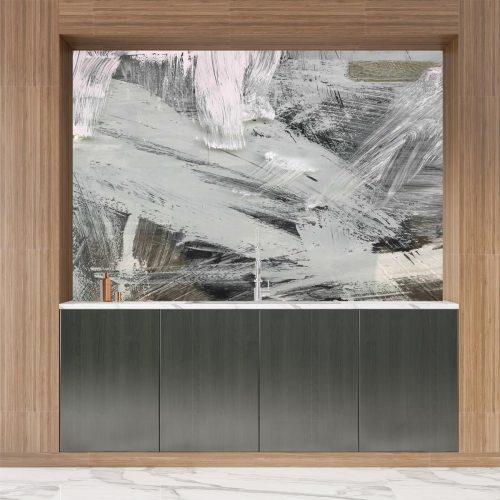 Crédence de cuisine “Peinture grise abstraite” 8