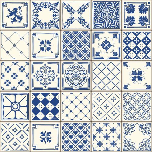 Crédence de cuisine “motif design carreaux bleu” 9