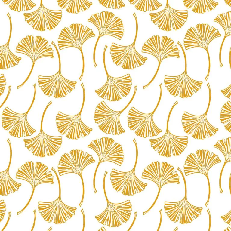 credence cuisine motif design feuilles ginkgo